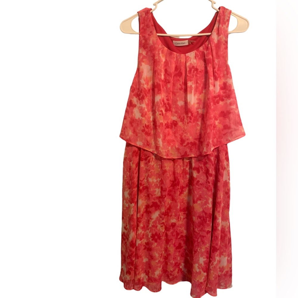 Calvin Klein pink floral dress